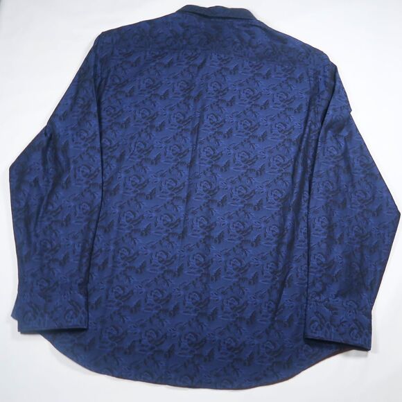 Robert Graham Mens Button Up Shirt 3XL Long Sleeve Floral Pattern Rose Flip Cuff - Picture 3 of 10